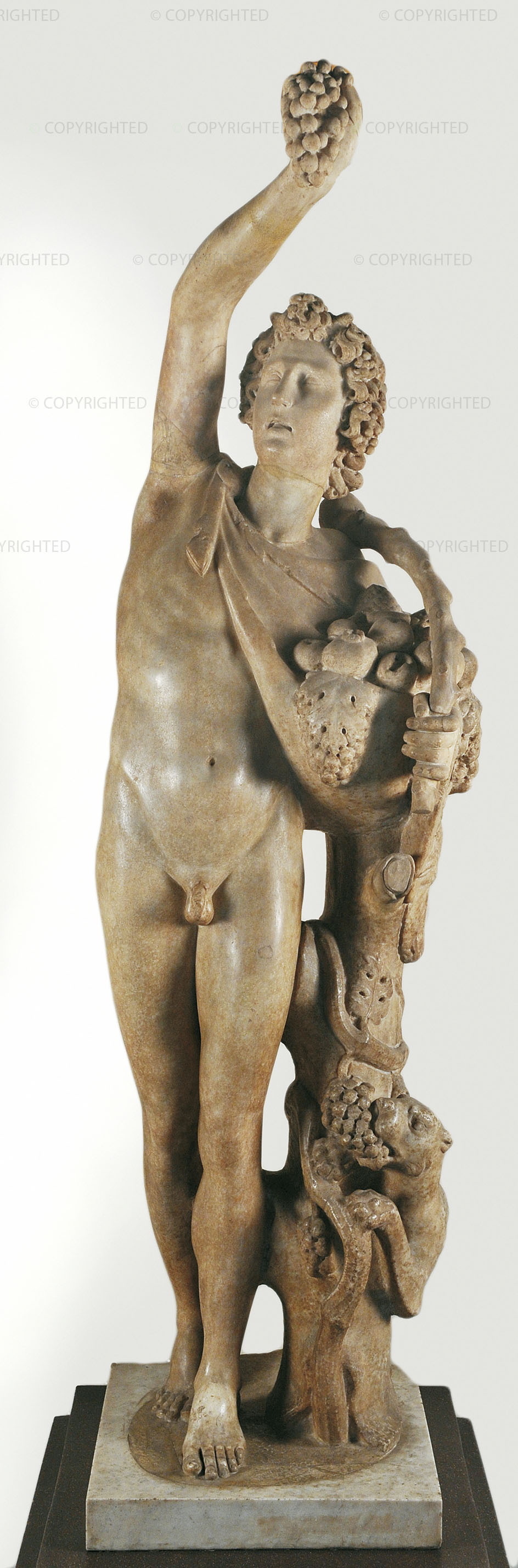 Satyr with grapes